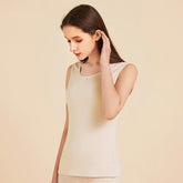 Gilet thermique en soie velours pour femmes
